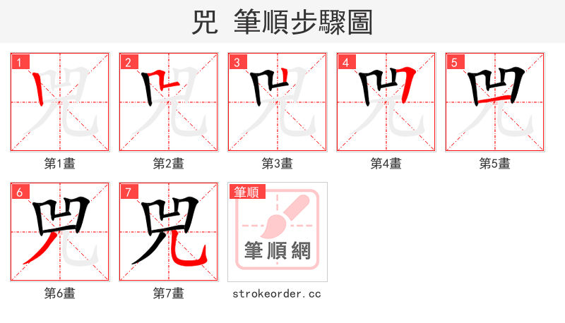 兕 的笔顺分步演示