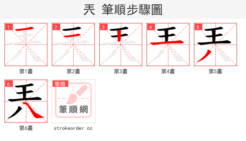 兲 的笔顺分步演示