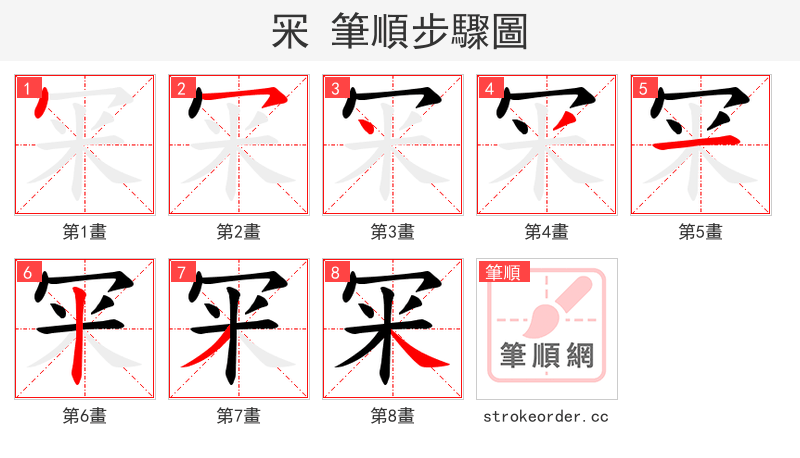 冞 的笔顺分步演示