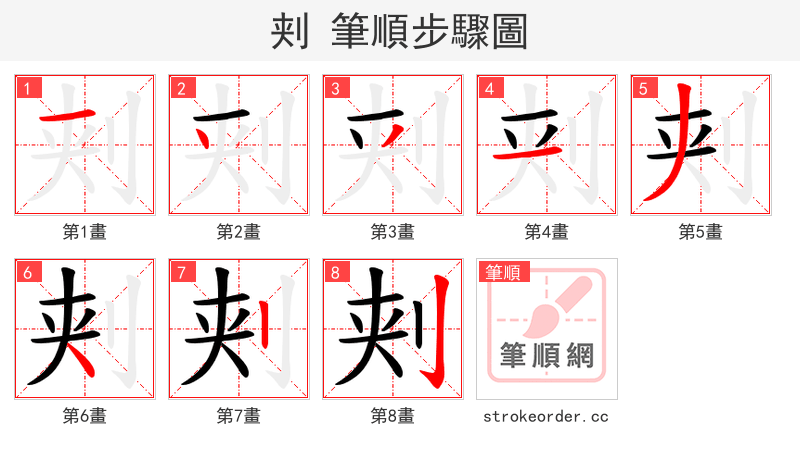 刾 的笔顺分步演示