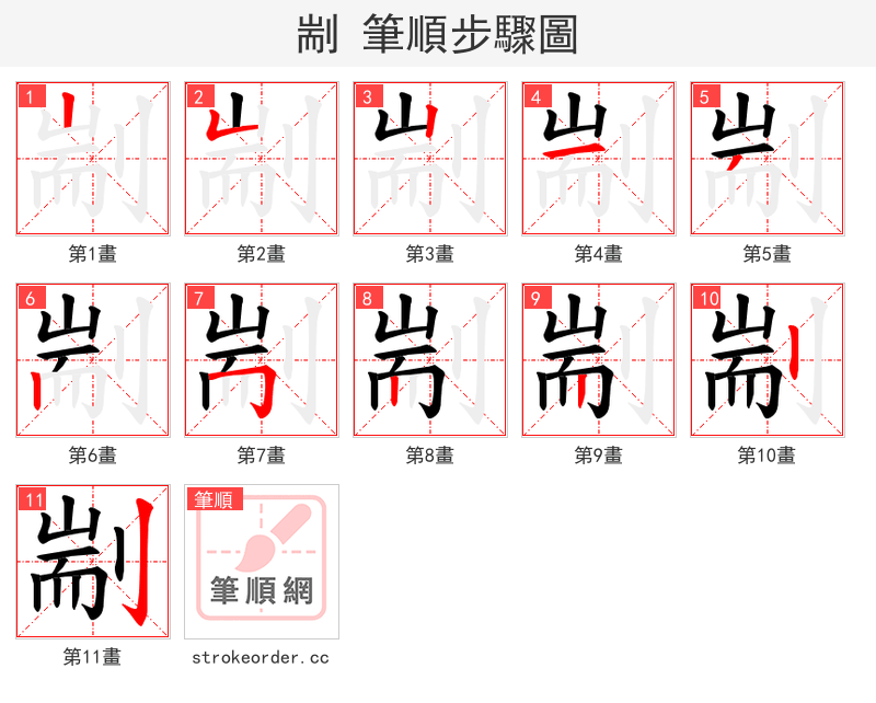 剬 的笔顺分步演示