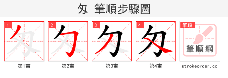 匁 的笔顺分步演示