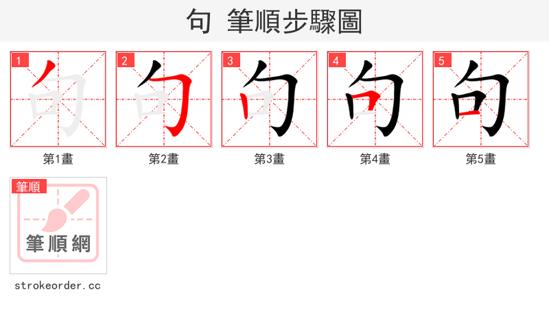 句 的笔顺分步演示