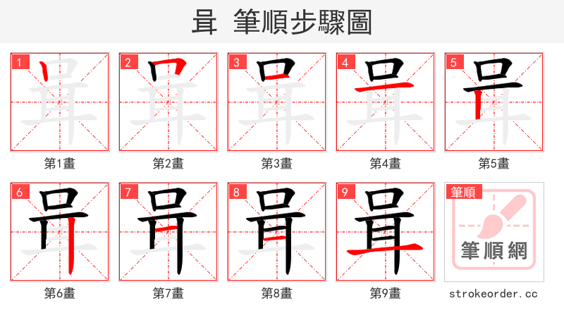 咠 的笔顺分步演示