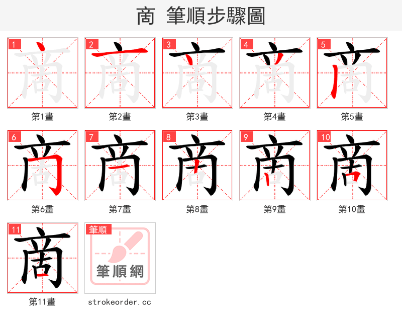 啇 的笔顺分步演示