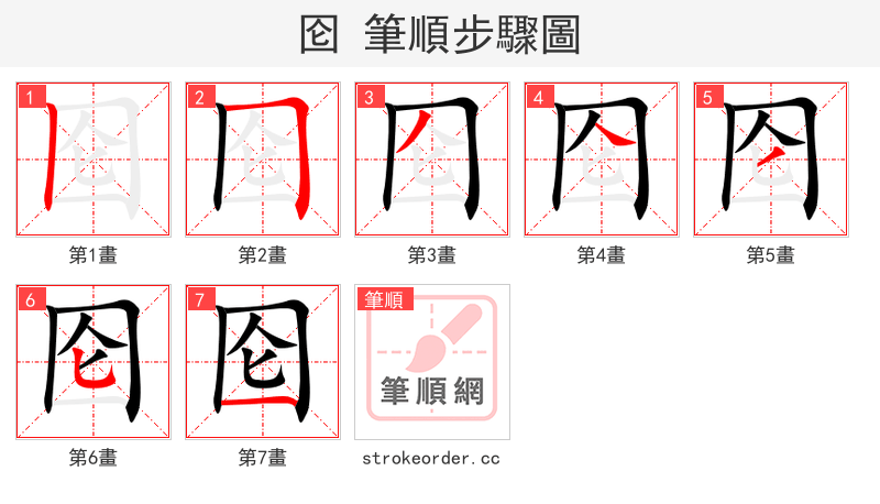 囵 的笔顺分步演示