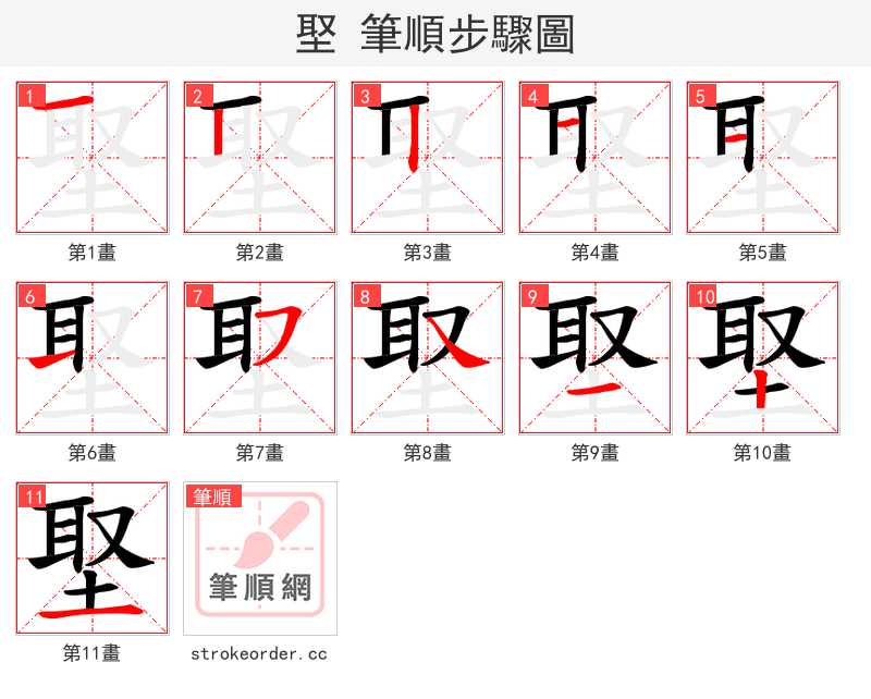 埾 的笔顺分步演示