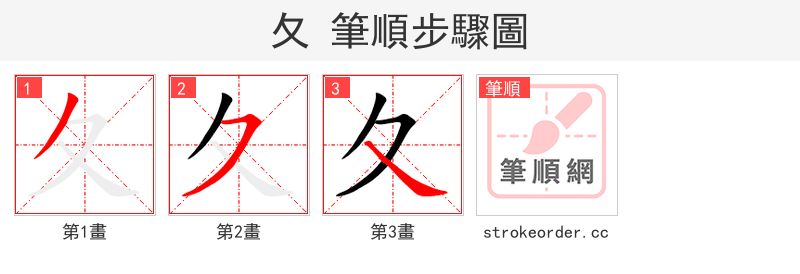夂 的笔顺分步演示