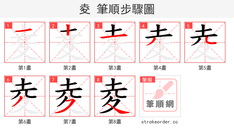 夌 的笔顺分步演示