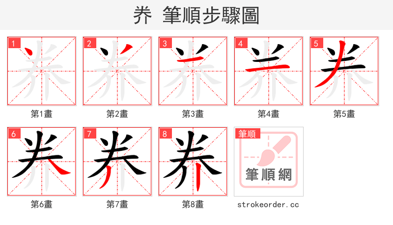 奍 的笔顺分步演示
