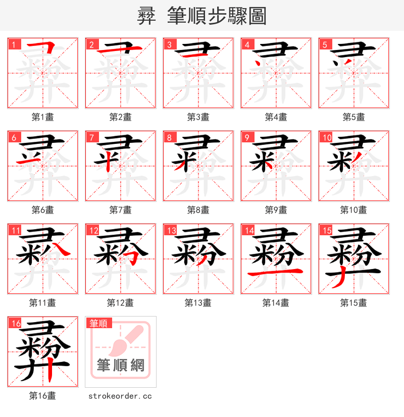 彛 的笔顺分步演示