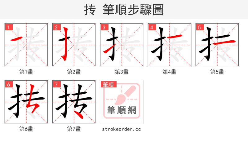 抟 的笔顺分步演示