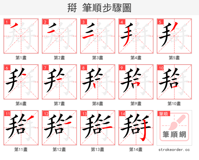 搿 的笔顺分步演示