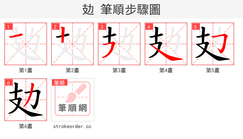 攰 的笔顺分步演示