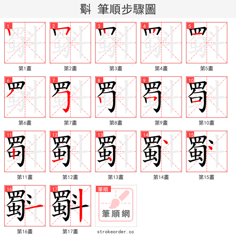斣 的笔顺分步演示
