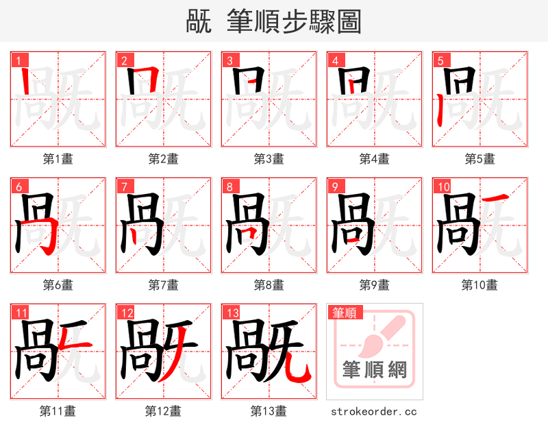 旤 的笔顺分步演示