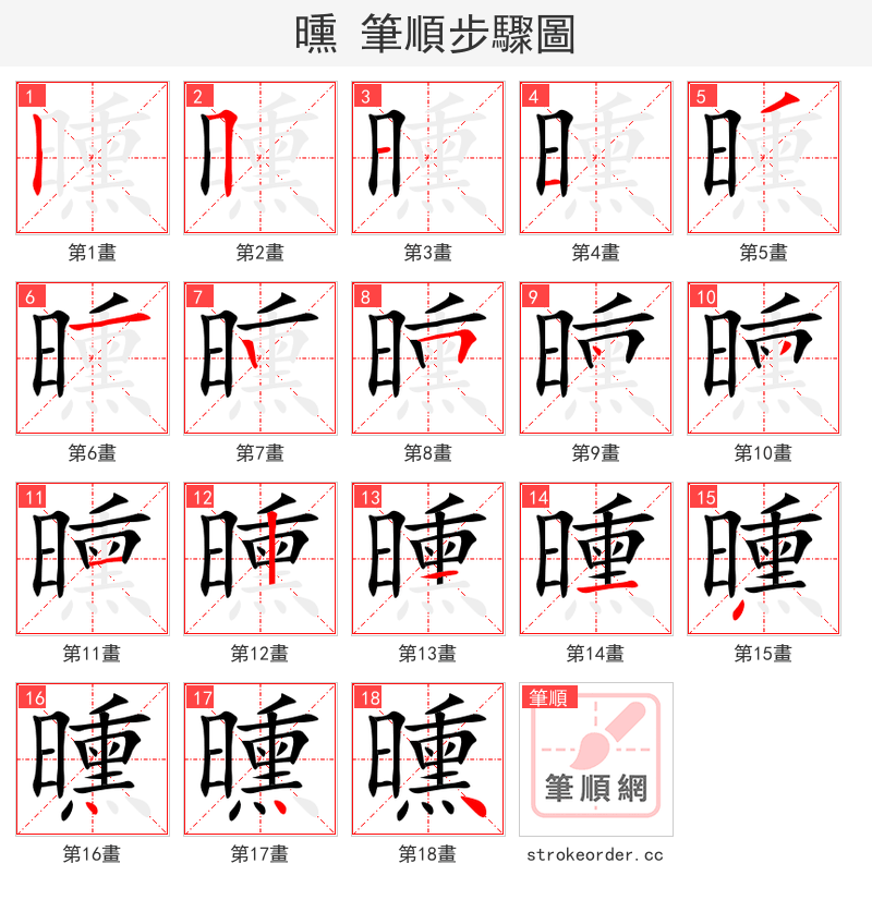 曛 的笔顺分步演示