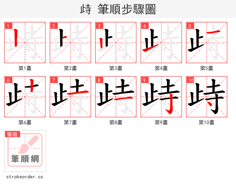 歭 的笔顺分步演示