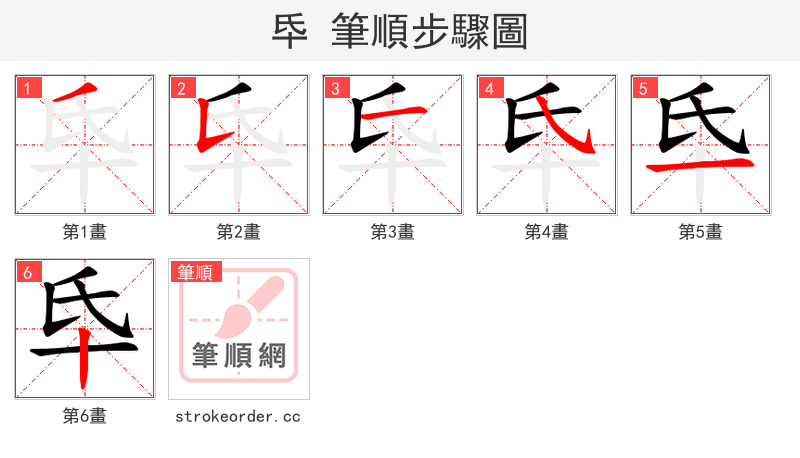 氒 的笔顺分步演示