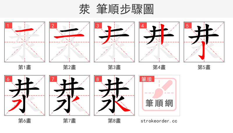 汬 的笔顺分步演示