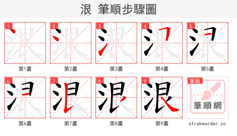 泿 的笔顺分步演示