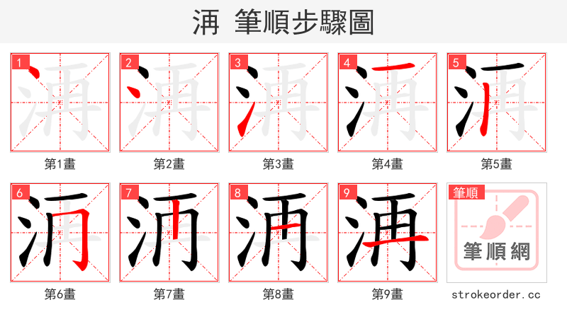 洅 的笔顺分步演示