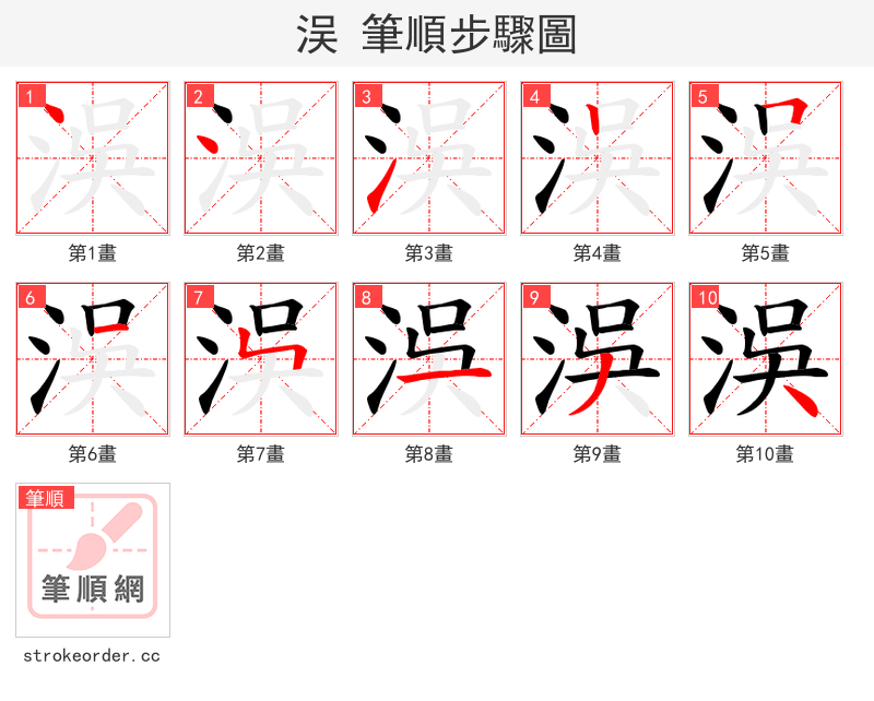 洖 的笔顺分步演示