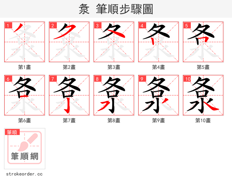 洜 的笔顺分步演示