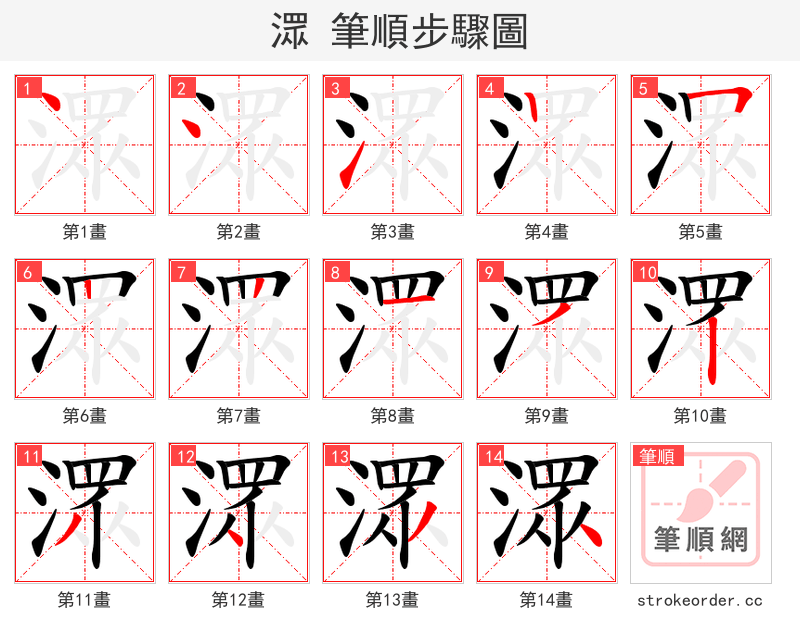 潀 的笔顺分步演示