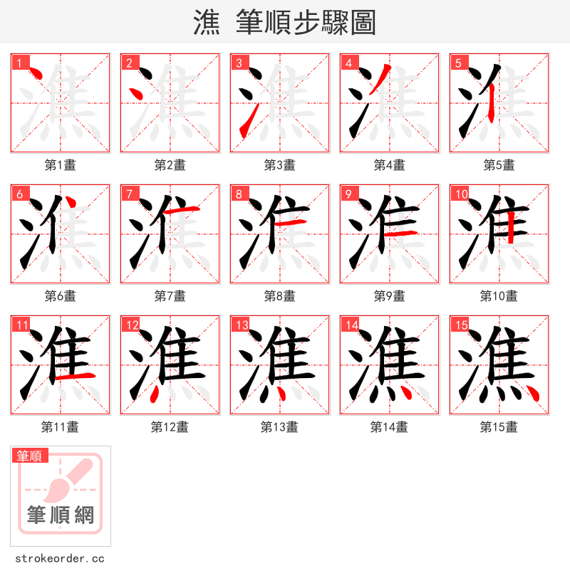 潐 的笔顺分步演示