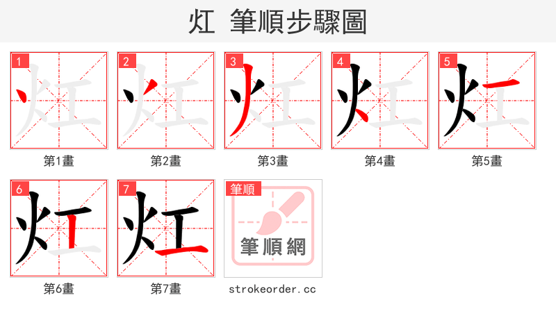 灴 的笔顺分步演示
