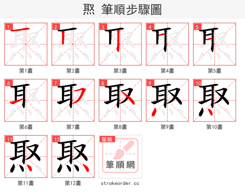 焣 的笔顺分步演示