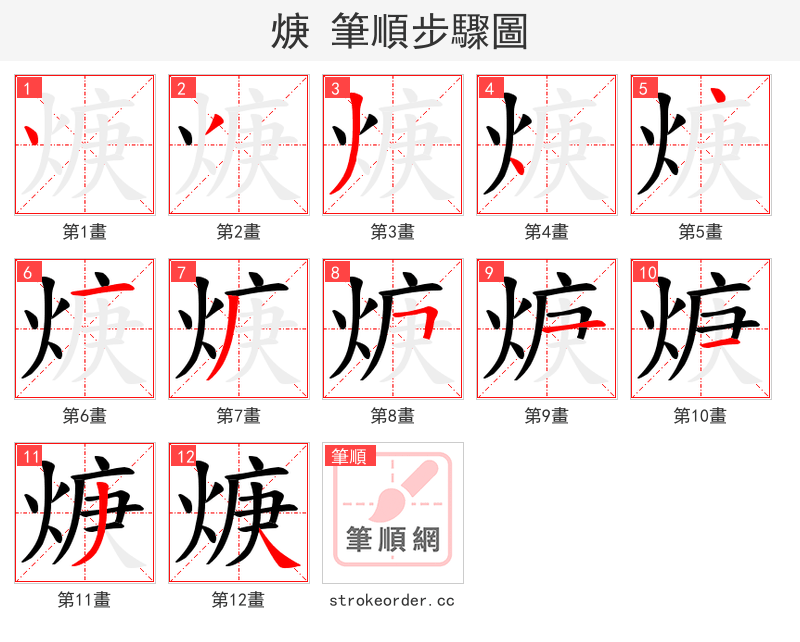 焿 的笔顺分步演示