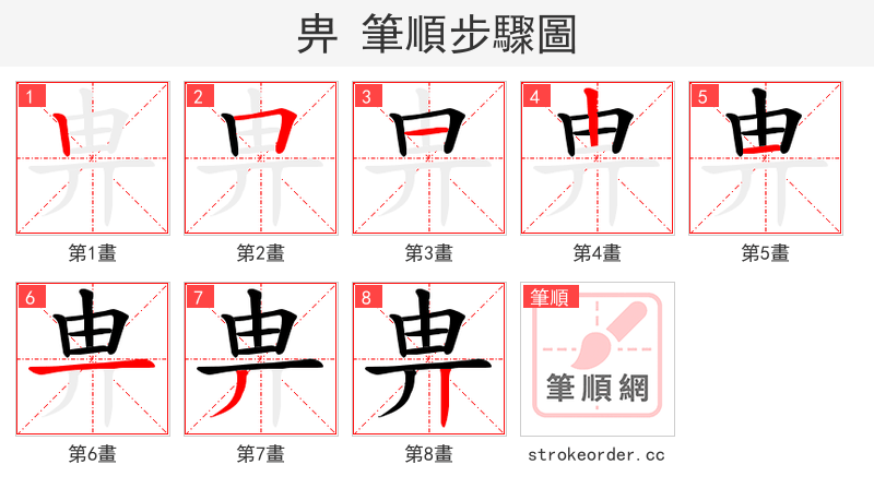 畁 的笔顺分步演示