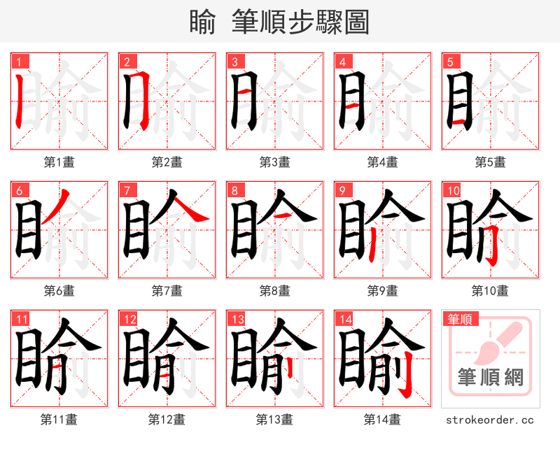 睮 的笔顺分步演示