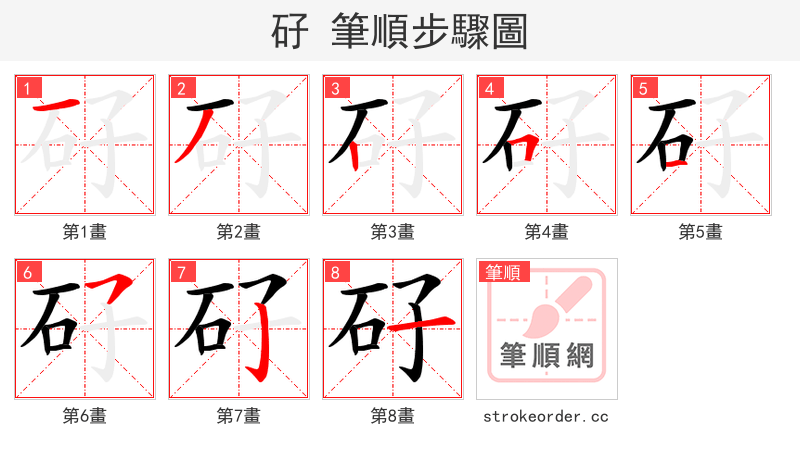 矷 的笔顺分步演示