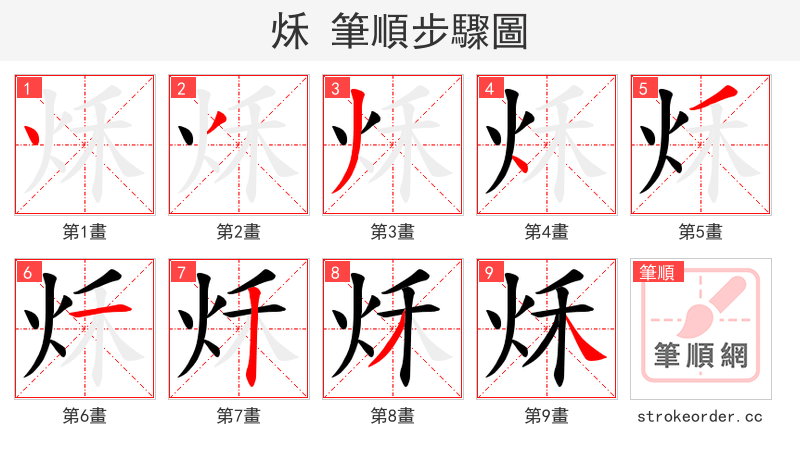 秌 的笔顺分步演示