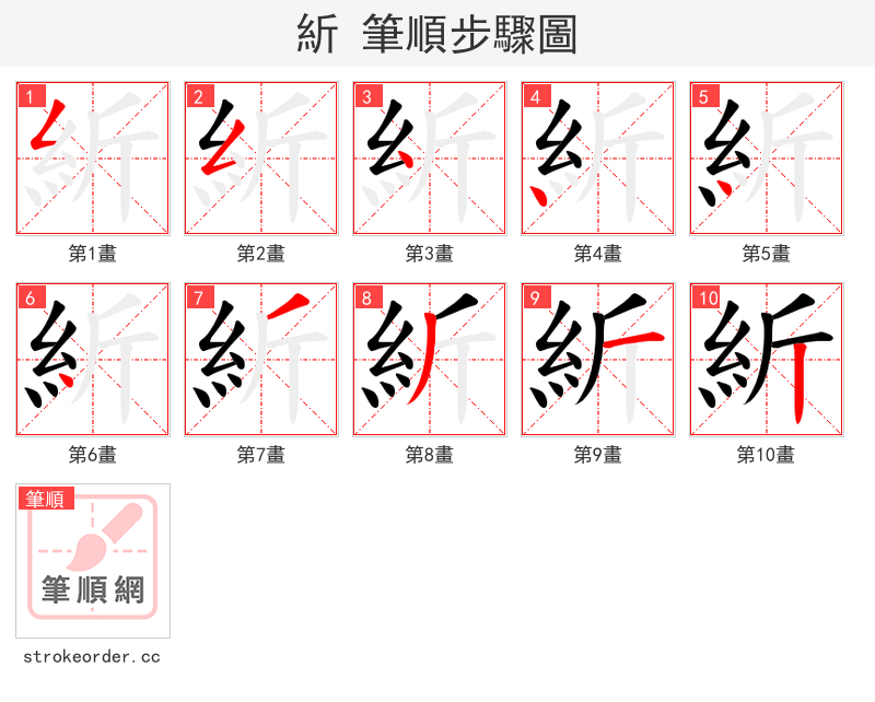 紤 的笔顺分步演示