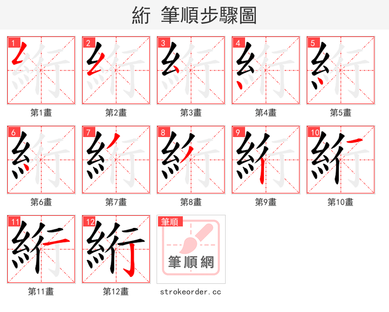 絎 的笔顺分步演示