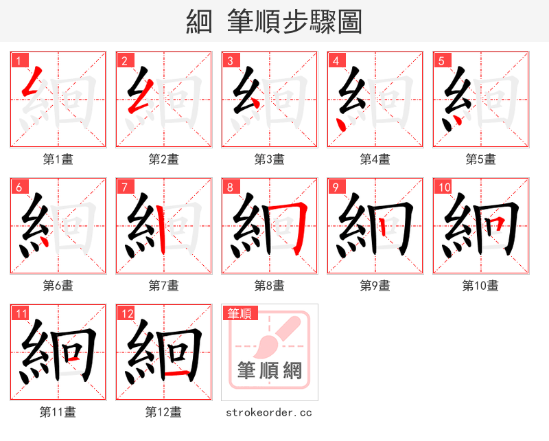 絗 的笔顺分步演示