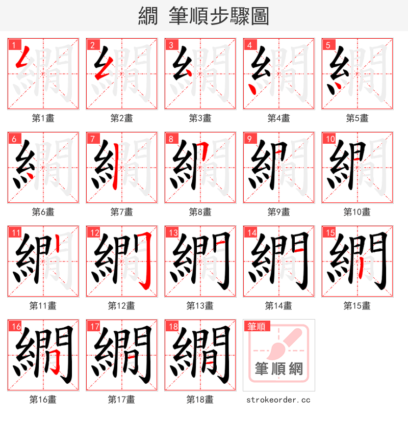 繝 的笔顺分步演示
