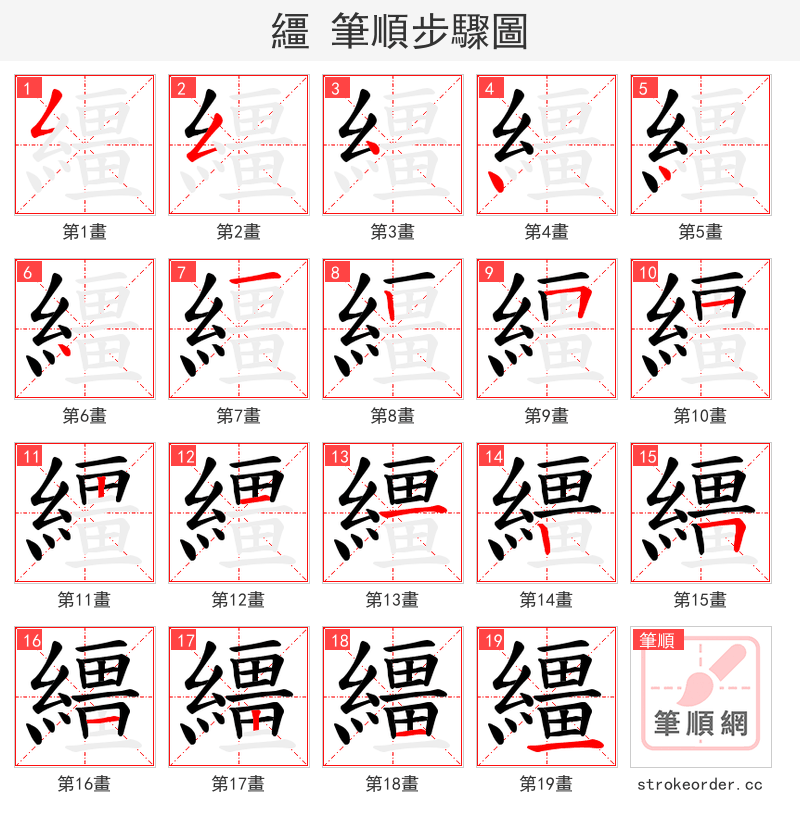 繮 的笔顺分步演示