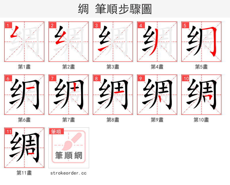 绸 的笔顺分步演示