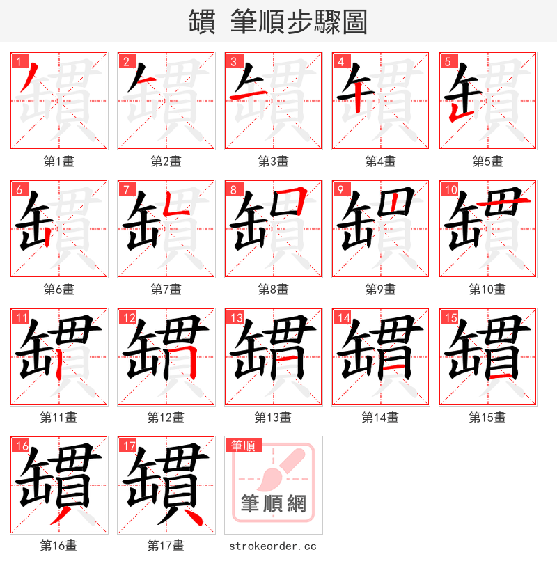 罆 的笔顺分步演示
