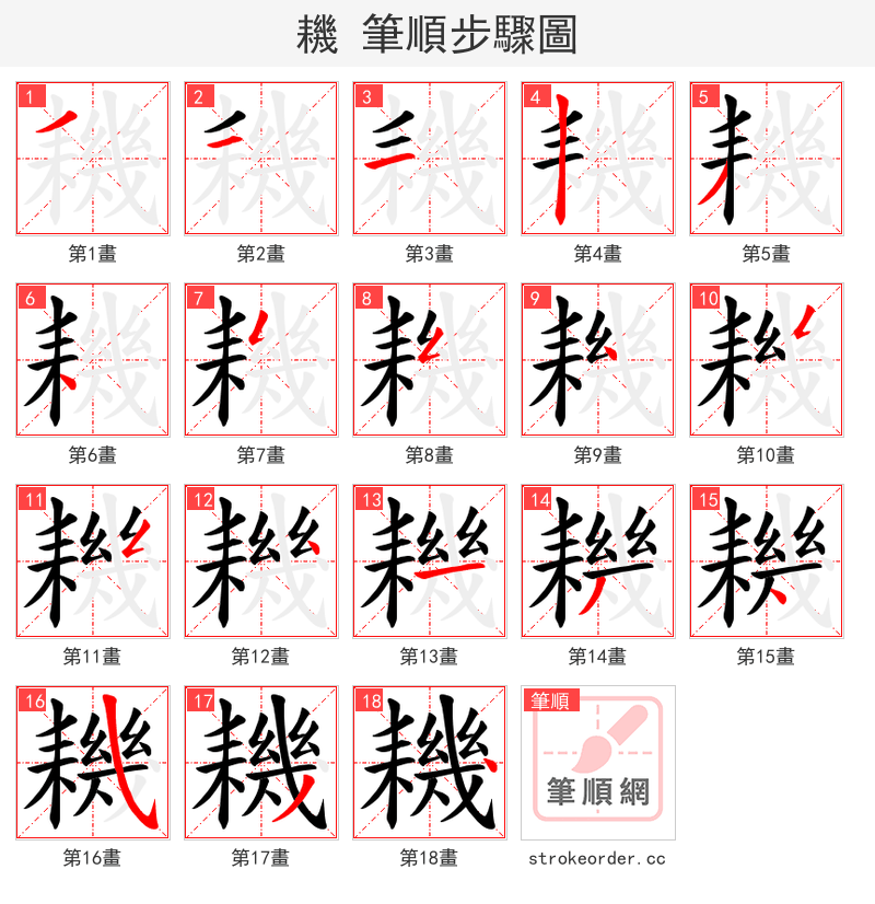 耭 的笔顺分步演示