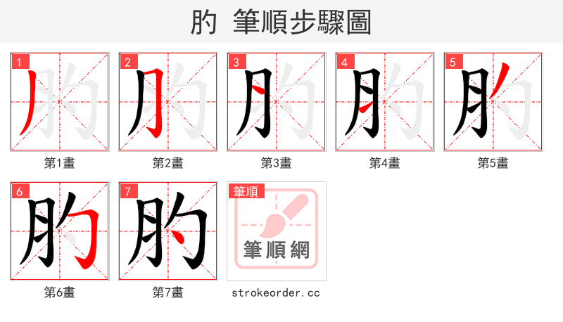 肑 的笔顺分步演示
