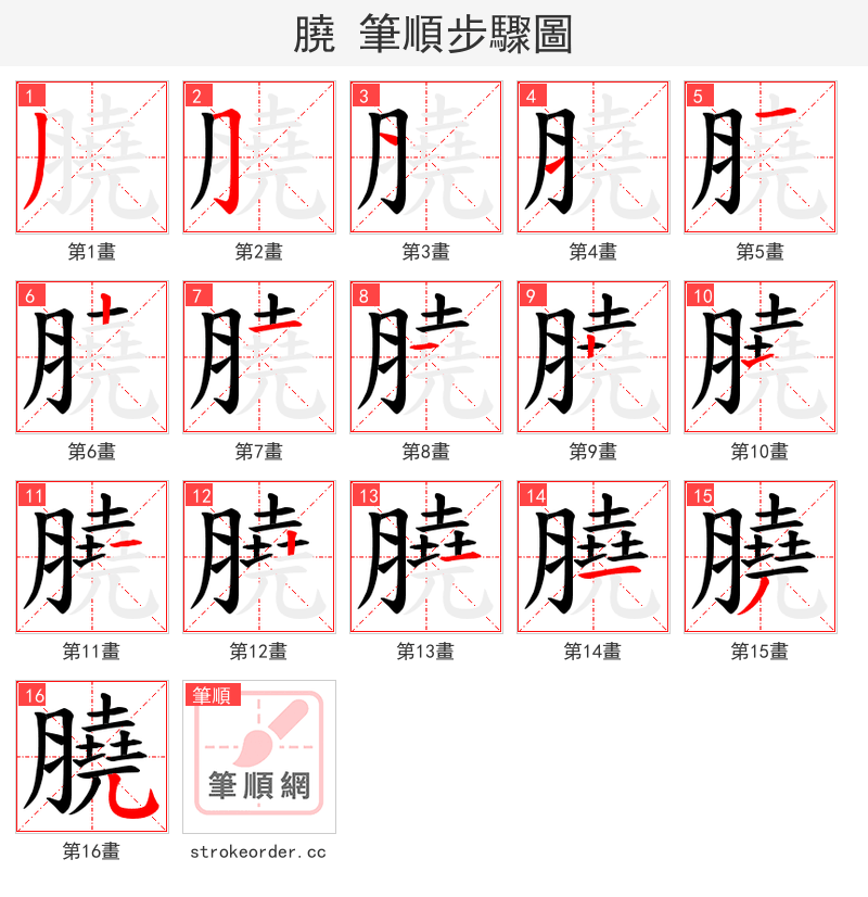 膮 的笔顺分步演示