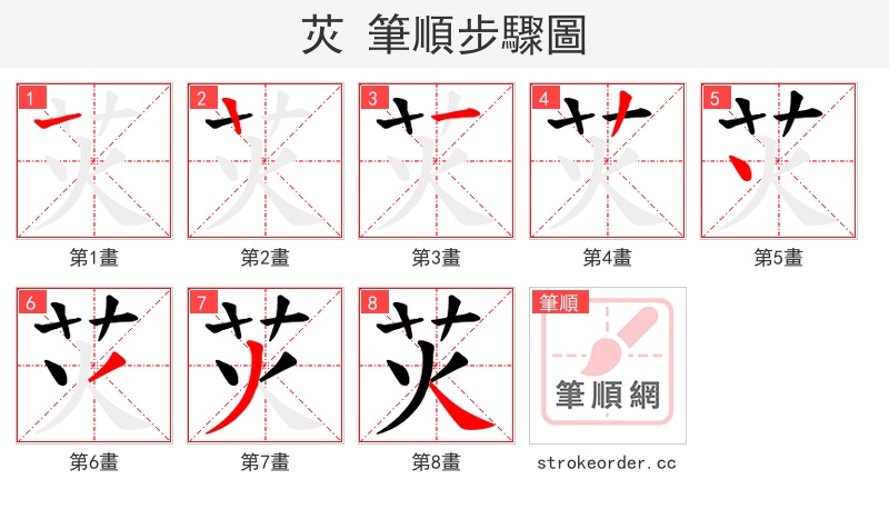 苂 的笔顺分步演示