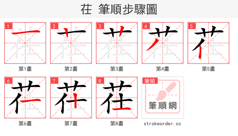 茌 的笔顺分步演示