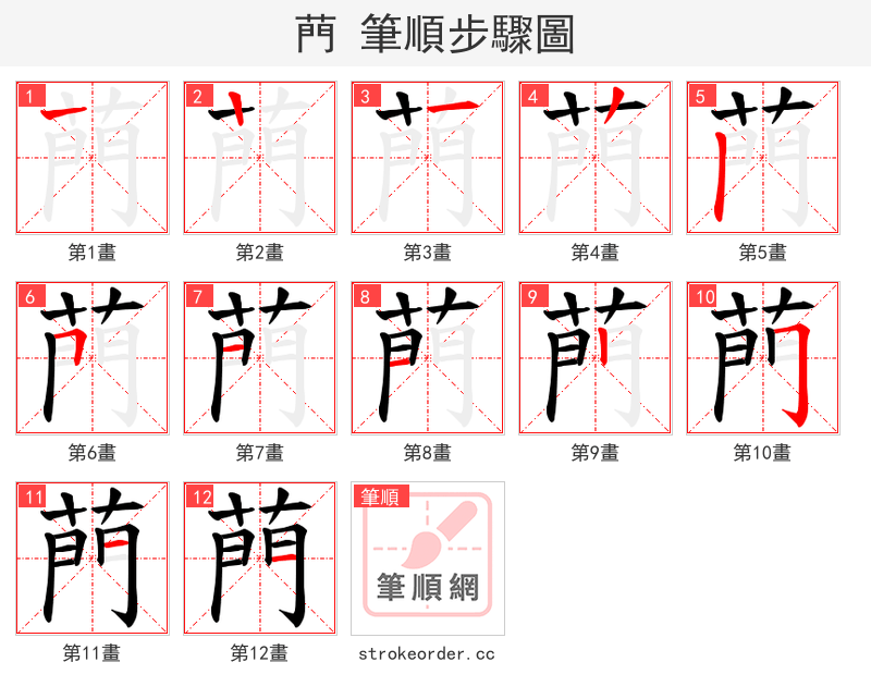 菛 的笔顺分步演示